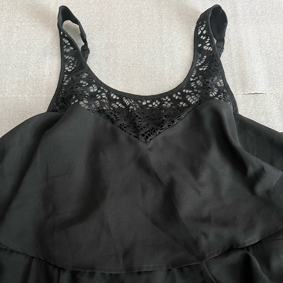 [16]Torrid Georgette Lace Illusion Skater Dress Black Plus C64586 - Picture 6 of 10